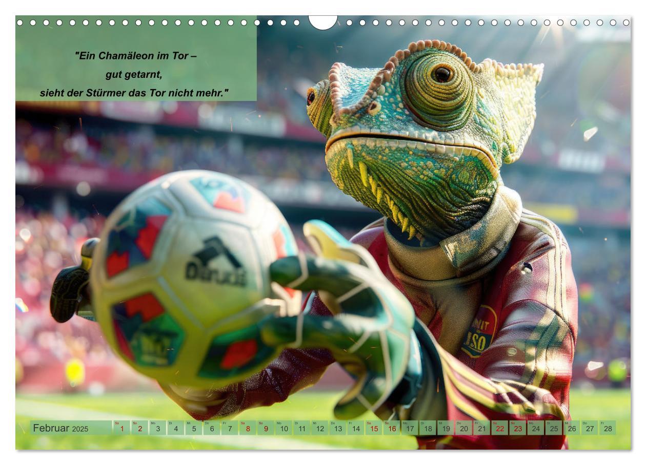 Bild: 9783457152713 | Der tierisch lustige Fußballkalender (Wandkalender 2025 DIN A3...