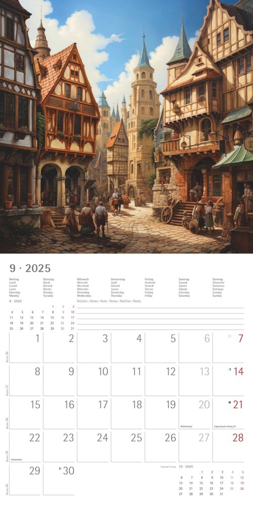 Bild: 4251732344337 | Alpha Edition - Medieval Fantasy 2025 Broschürenkalender, 30x30cm,...