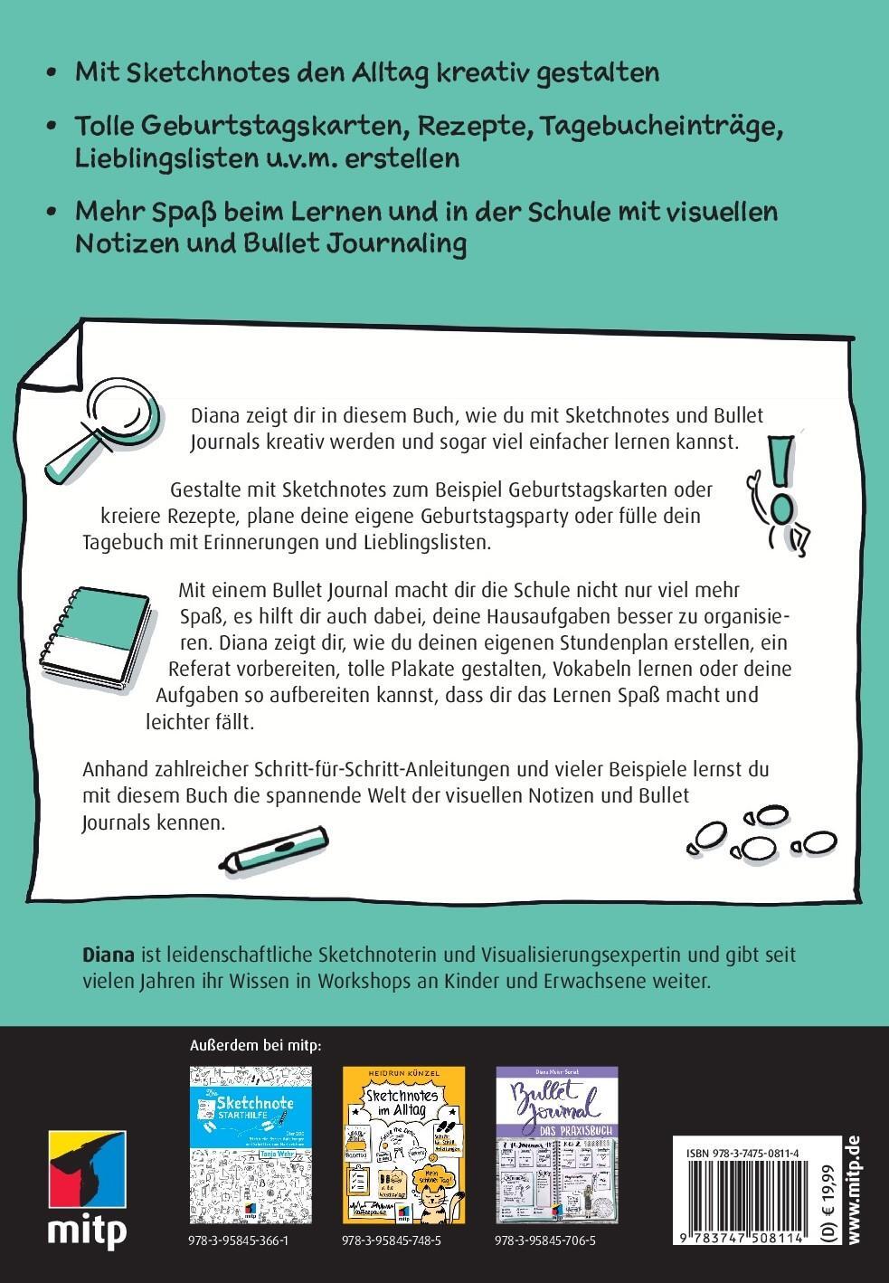 Rückseite: 9783747508114 | Sketchnotes und Bullet Journal für Kids | Diana Meier-Soriat | Buch