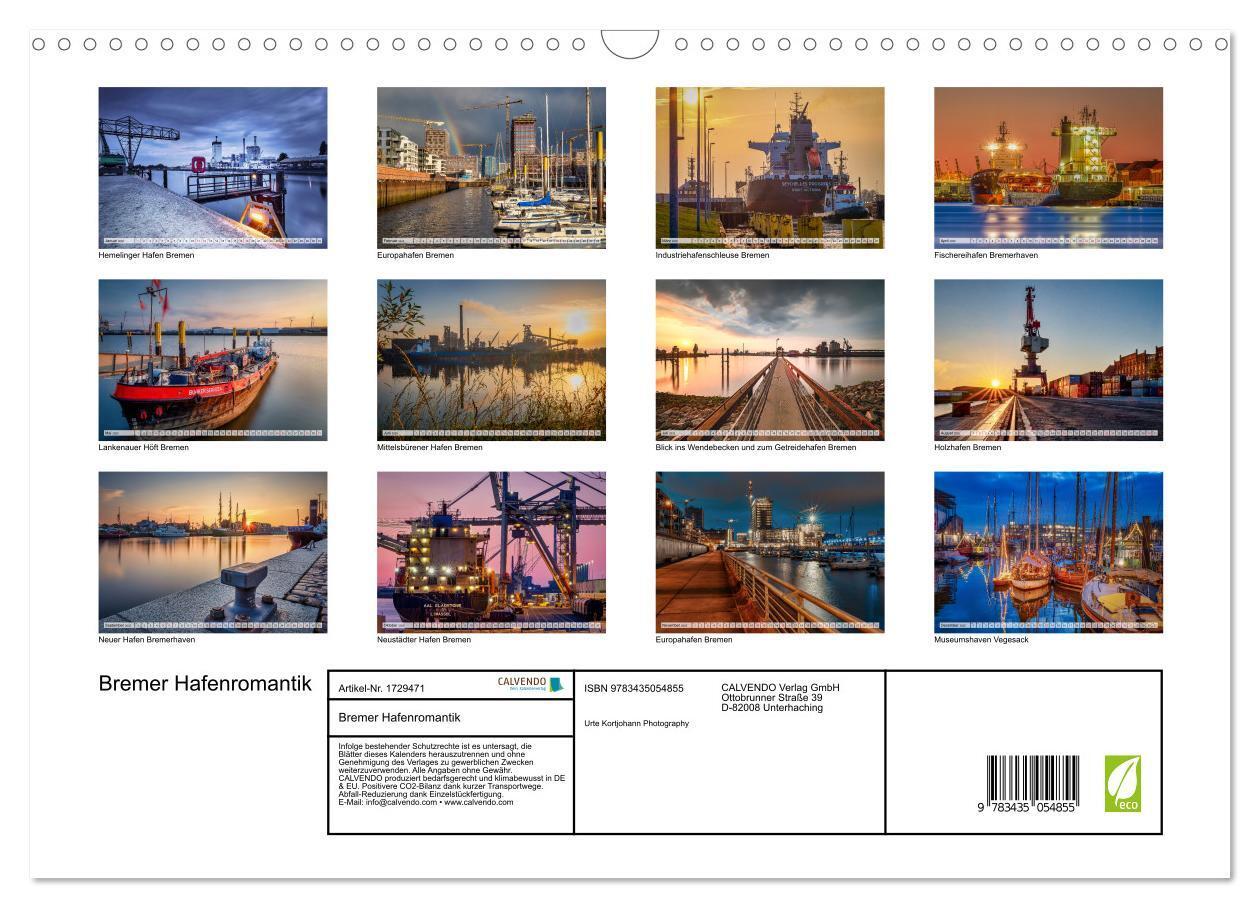 Bild: 9783435054855 | Bremer Hafenromantik (Wandkalender 2025 DIN A3 quer), CALVENDO...