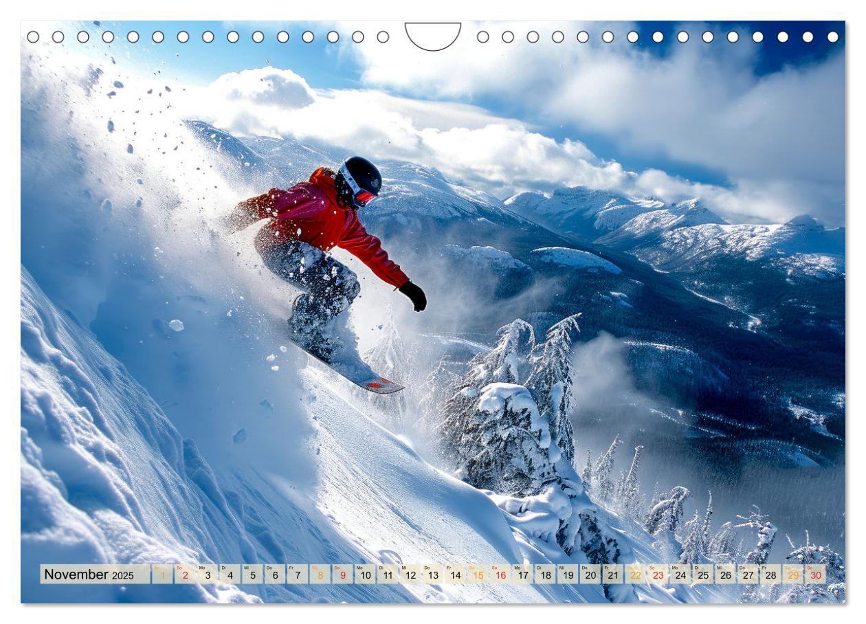 Bild: 9783383776960 | Snowboarden - tolle Momente (Wandkalender 2025 DIN A4 quer),...