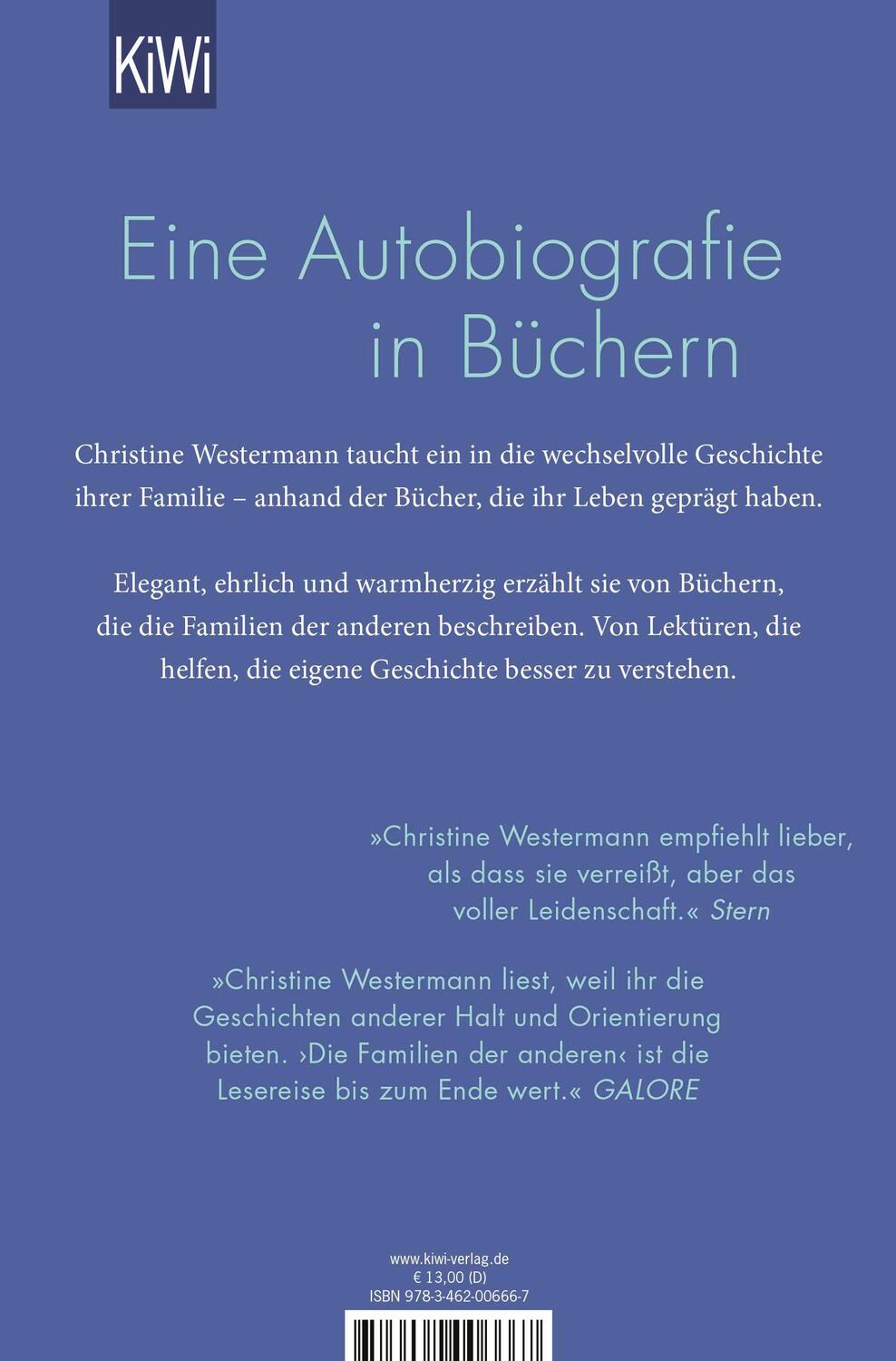 Rückseite: 9783462006667 | Die Familien der anderen | Mein Leben in Büchern | Westermann | Buch