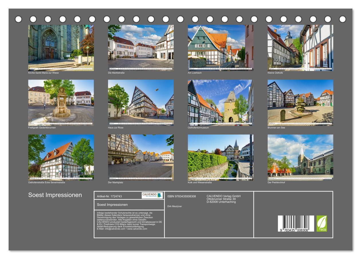 Bild: 9783435008308 | Soest Impressionen (Tischkalender 2025 DIN A5 quer), CALVENDO...