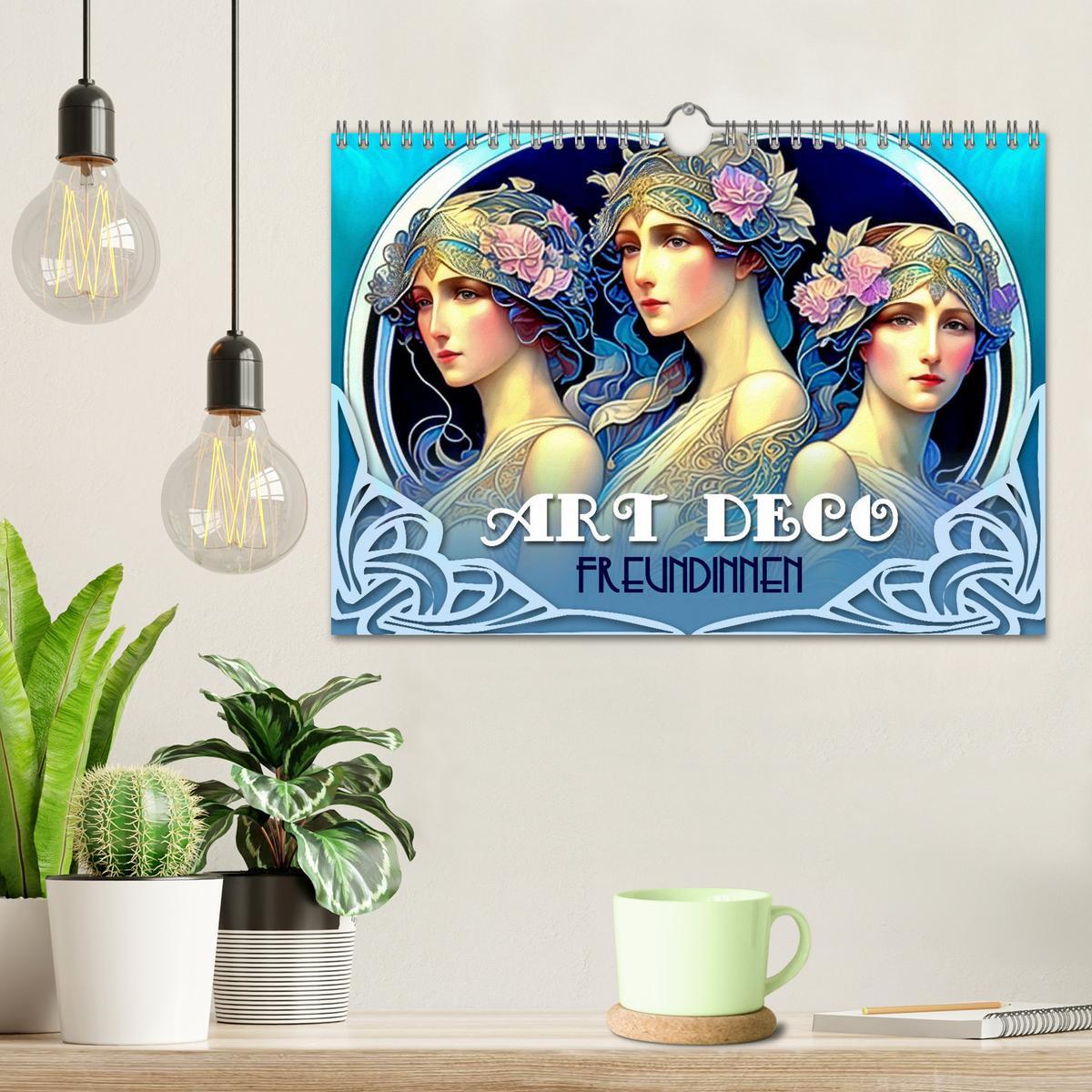 Bild: 9783383863080 | Art Deco Freundinnen (Wandkalender 2025 DIN A4 quer), CALVENDO...