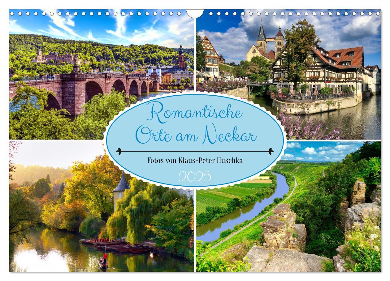 Cover: 9783383911293 | Romantische Orte am Neckar (Wandkalender 2025 DIN A3 quer),...