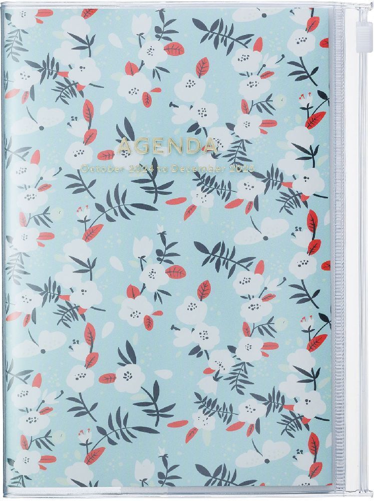 Cover: 4550045128246 | MARK'S 2024/2025 Taschenkalender B6 vertikal, Flower Pattern, Turqoise