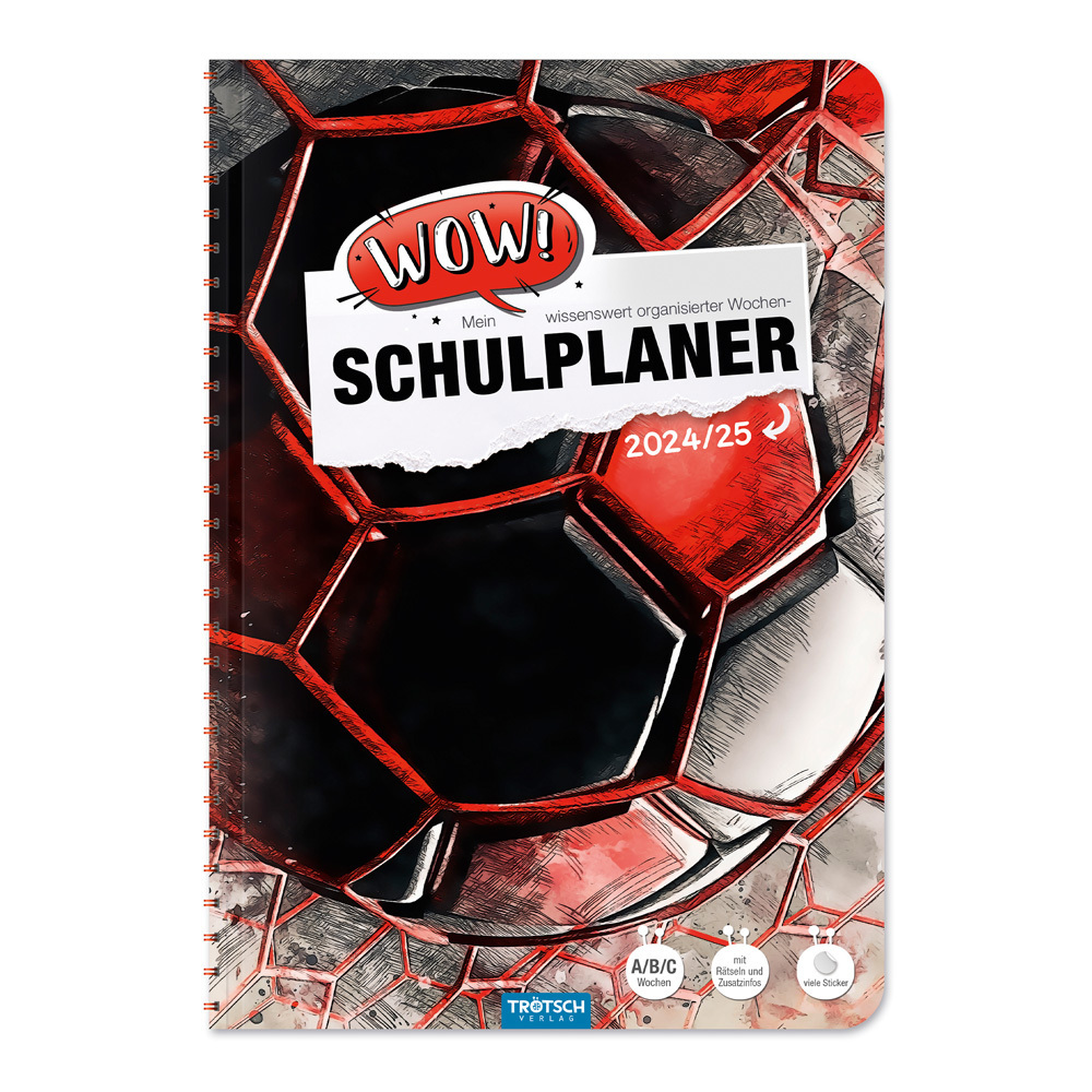 Cover: 9783988023193 | Trötsch Schulplaner WOW Fussball 24/25 | Trötsch Verlag GmbH &amp; Co.KG