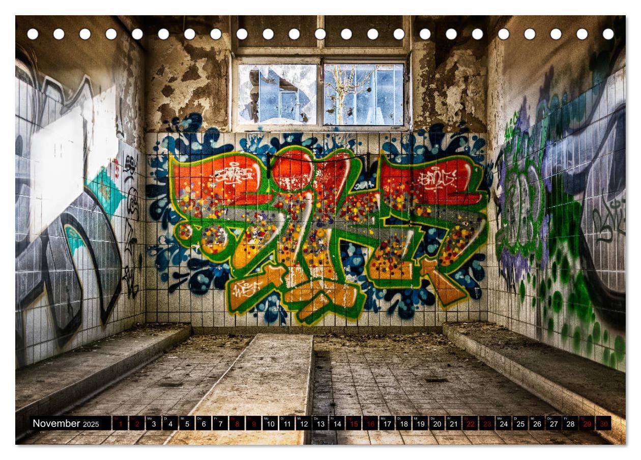 Bild: 9783435307579 | Lost Places Graffiti (Tischkalender 2025 DIN A5 quer), CALVENDO...