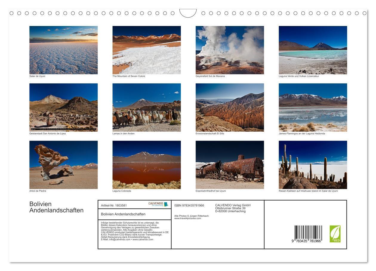 Bild: 9783435781966 | Bolivien Andenlandschaften (Wandkalender 2025 DIN A3 quer),...