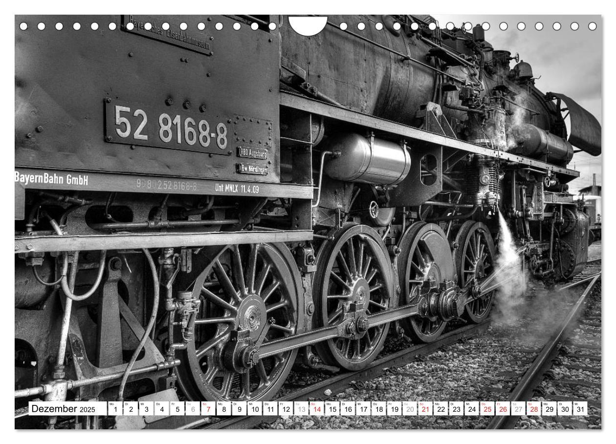 Bild: 9783435542055 | Unter Dampf - Eisenbahnromantik in schwarz-weiß (Wandkalender 2025...