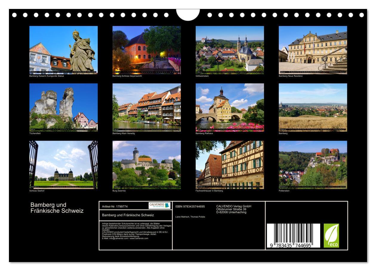 Bild: 9783435744695 | Bamberg und Fränkische Schweiz (Wandkalender 2025 DIN A4 quer),...