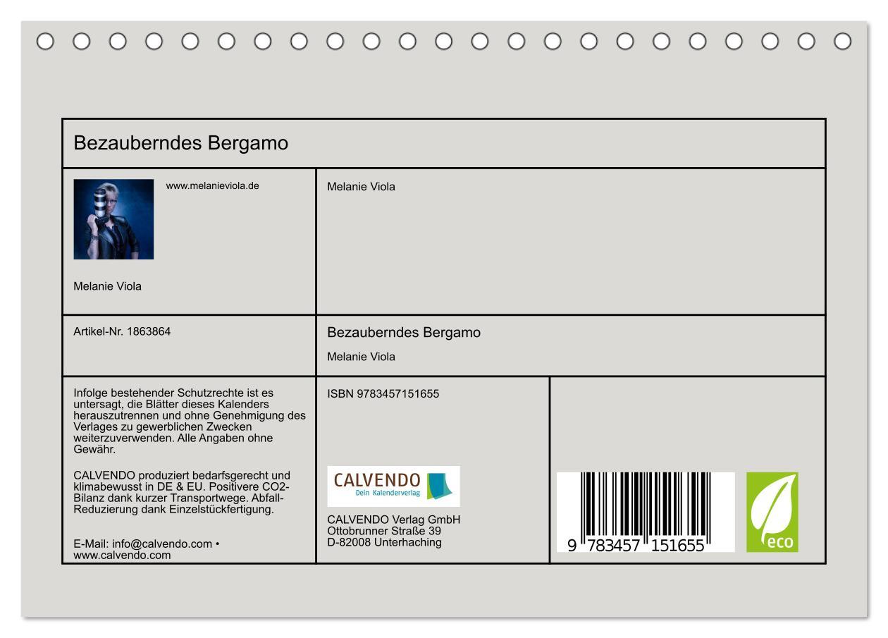 Bild: 9783457151655 | Bezauberndes Bergamo (Tischkalender 2025 DIN A5 quer), CALVENDO...