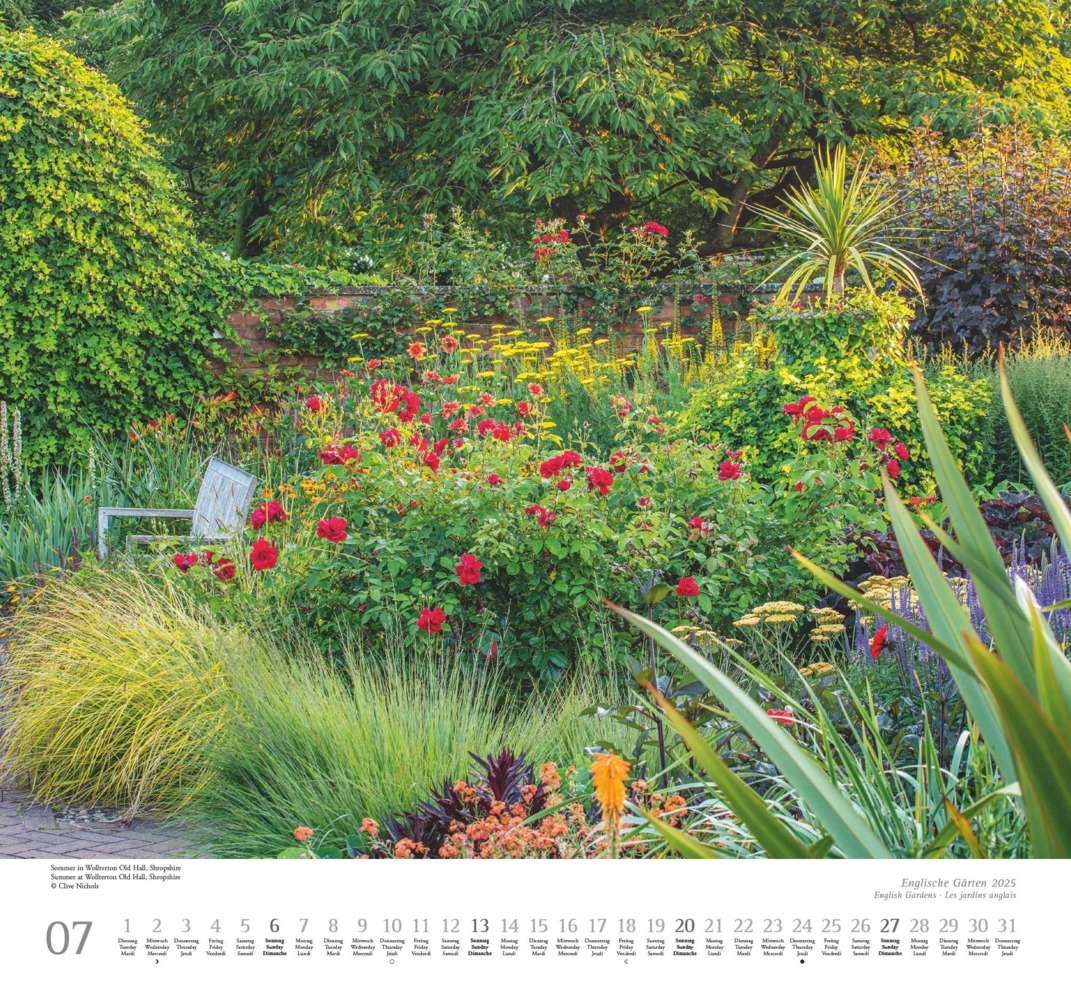 Bild: 4250809653099 | DUMONT - Englische Gärten 2025 Wandkalender, 38x35,5cm,...