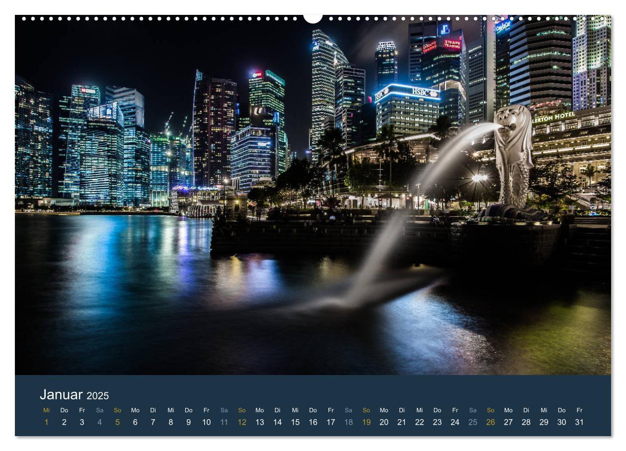 Bild: 9783435441990 | Singapur bei Nacht und Tag (hochwertiger Premium Wandkalender 2025...