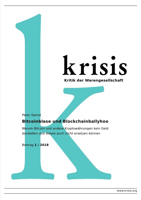 Cover: 9783746762715 | Krisis - Beiträge zur Kritik der Warengesellschaft / Bitcoinblase...