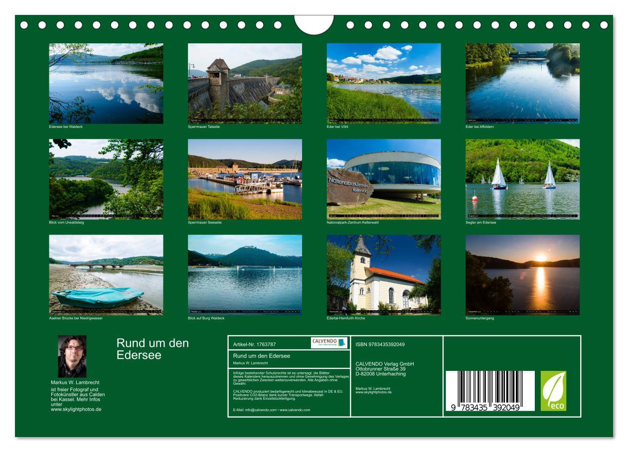 Bild: 9783435392049 | Rund um den Edersee (Wandkalender 2025 DIN A4 quer), CALVENDO...