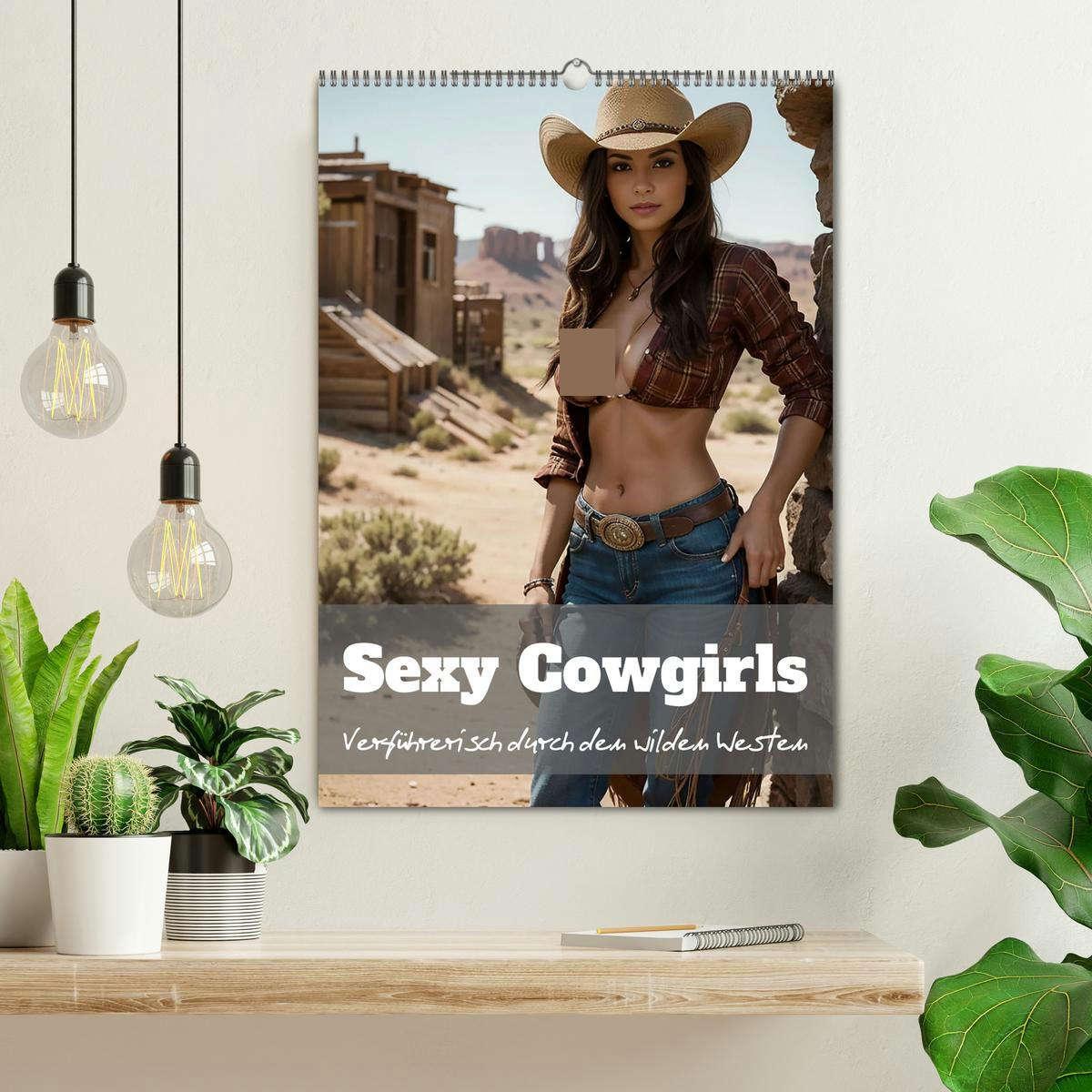 Bild: 9783383765933 | Sexy Cowgirls (Wandkalender 2025 DIN A2 hoch), CALVENDO Monatskalender