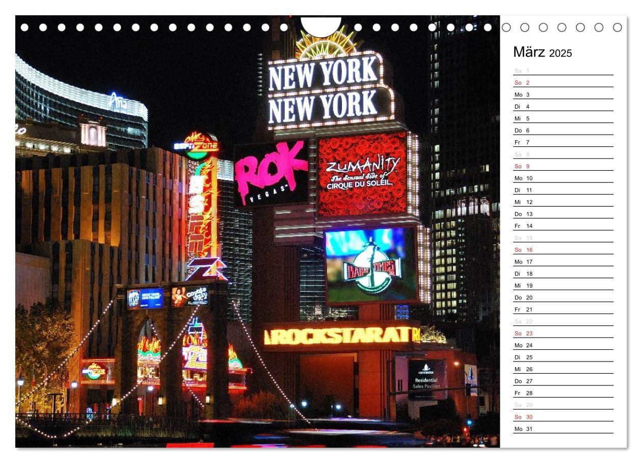 Bild: 9783435472031 | LAS VEGAS - by night (Wandkalender 2025 DIN A4 quer), CALVENDO...