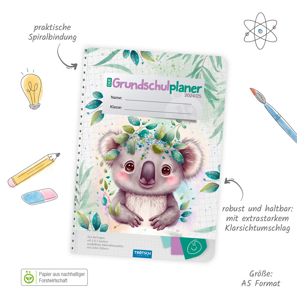 Bild: 9783988023186 | Trötsch Grundschulplaner Koala 24/25 | Trötsch Verlag GmbH &amp; Co.KG