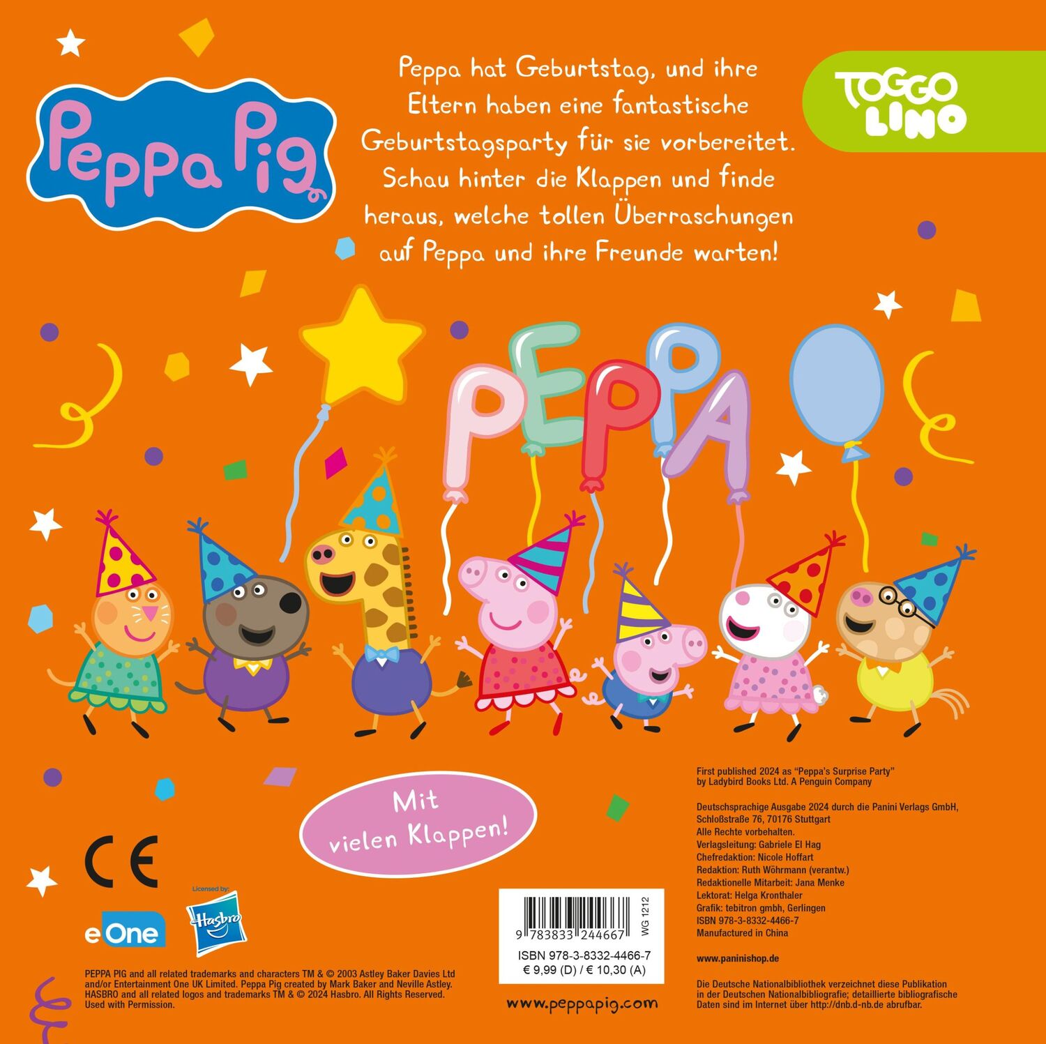 Rückseite: 9783833244667 | Peppa Pig: Peppas Geburtstag - Mein lustiges Klappenbuch | Panini