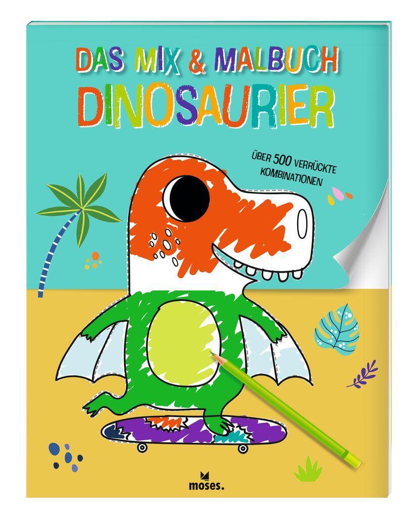 Cover: 9783964553041 | Das Mix &amp; Malbuch Dinosaurier | über 500 verrückte Kombinationen