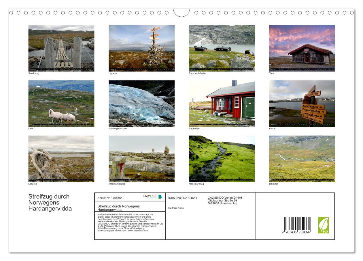 Bild: 9783435731664 | Streifzug durch Norwegens Hardangervidda (Wandkalender 2025 DIN A3...