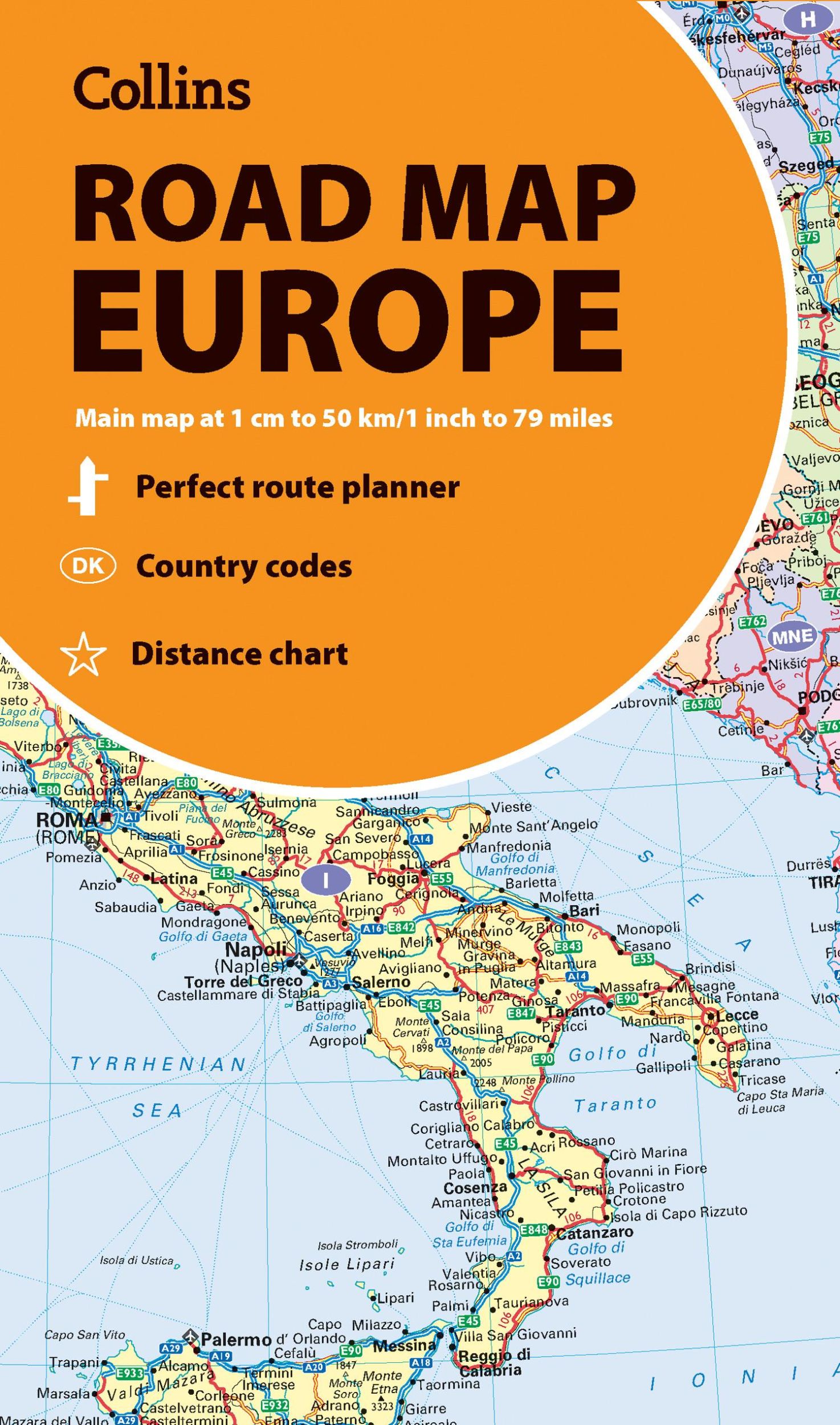 Cover: 9780008716479 | Collins Road Map of Europe | Folded Map | Collins Maps | (Land-)Karte