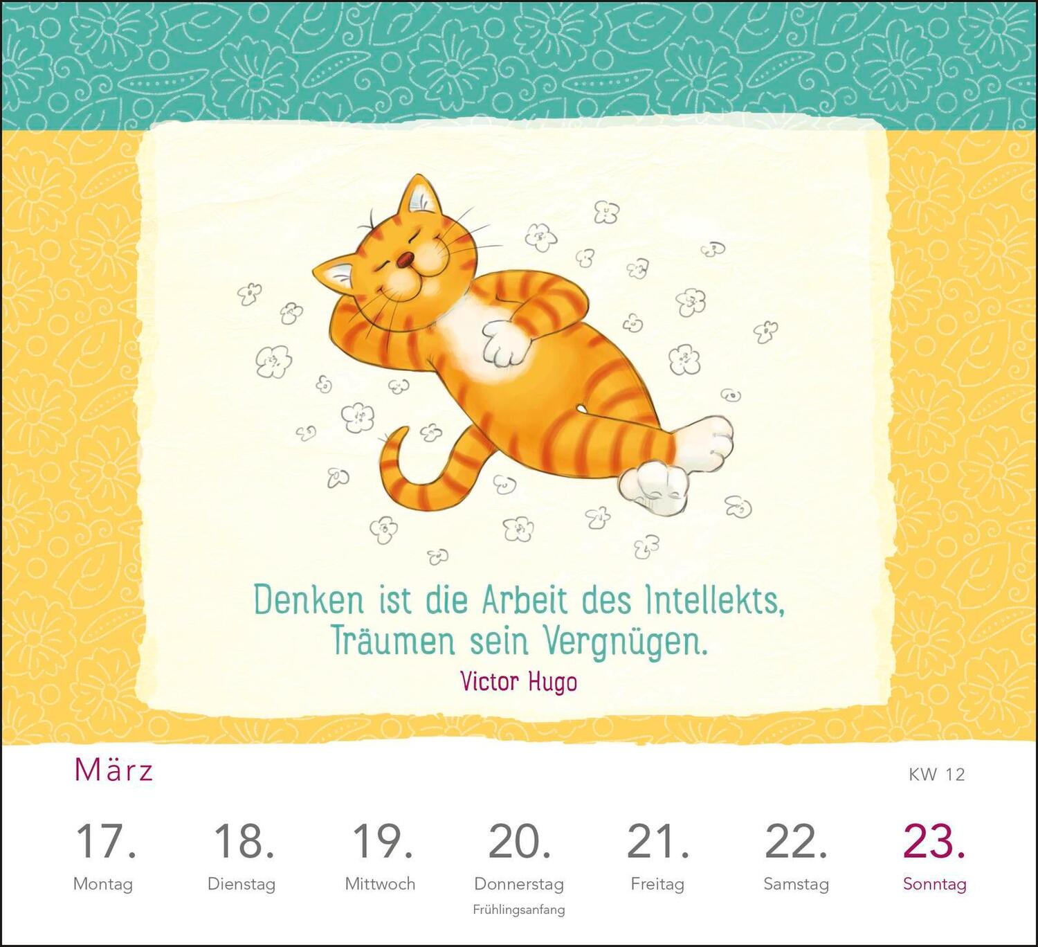 Bild: 4260308345210 | Wochenkalender 2025: Om-Katze: In der Ruhe liegt die Kraft | Verlag