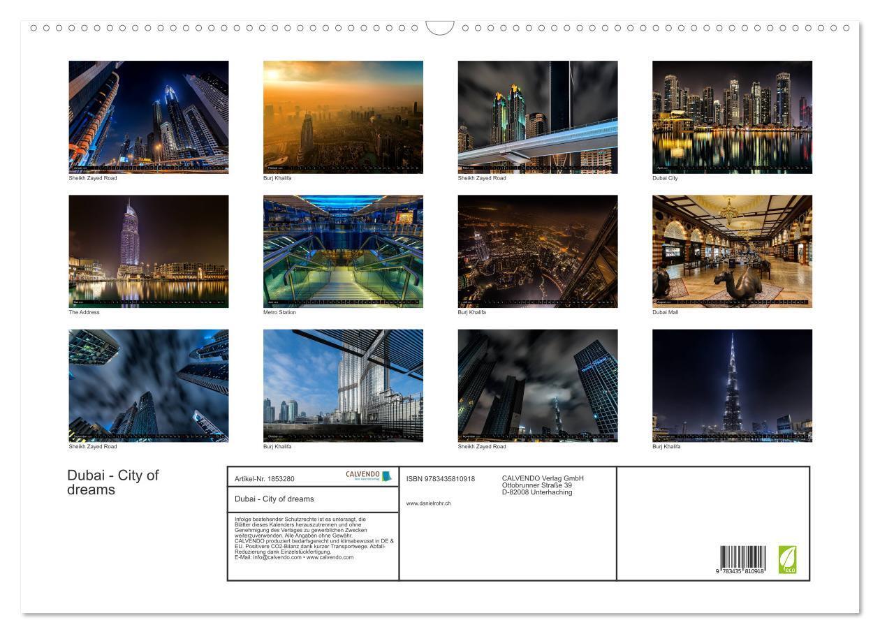 Bild: 9783435810918 | Dubai - City of dreams (Wandkalender 2025 DIN A2 quer), CALVENDO...