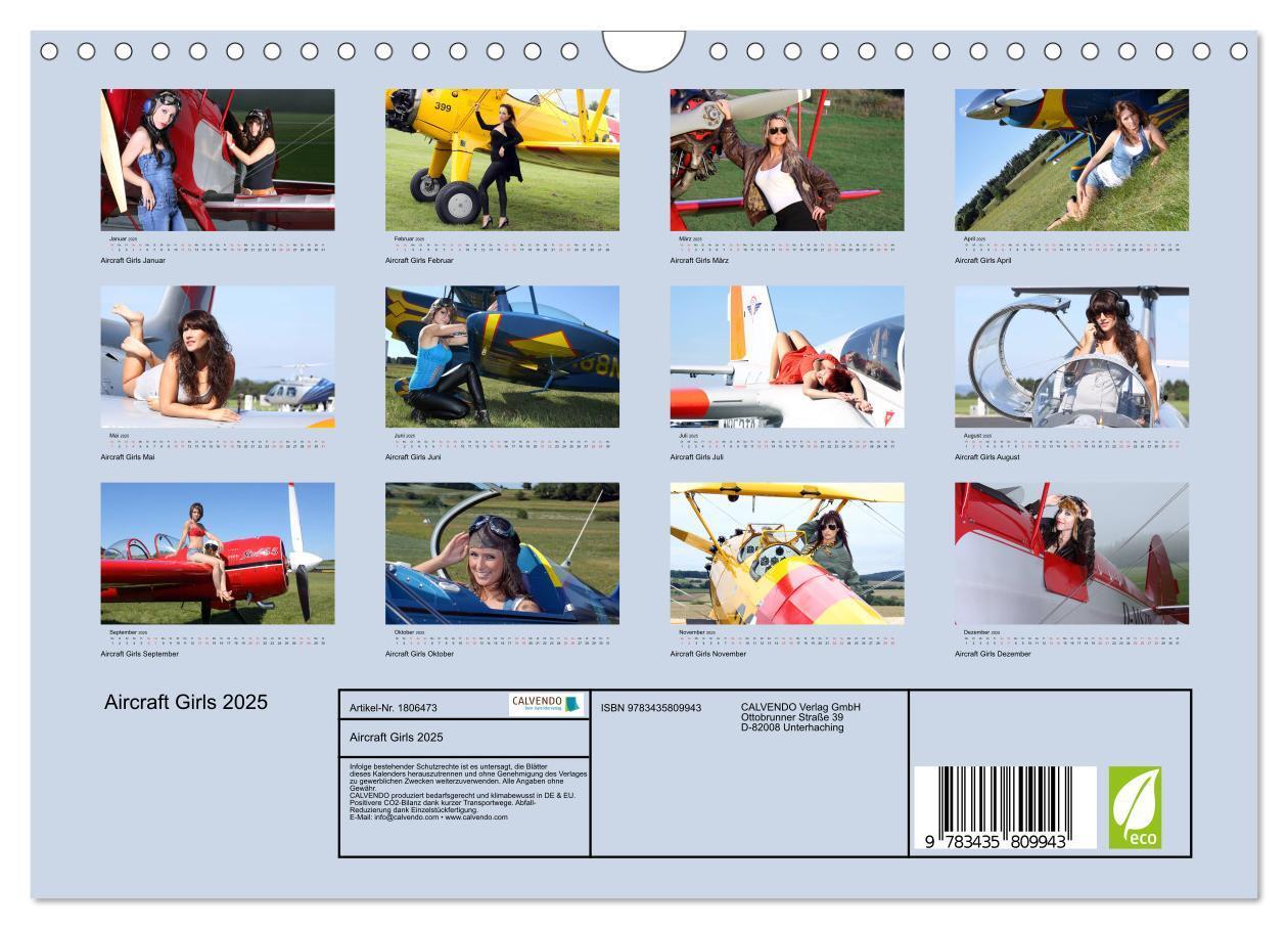 Bild: 9783435809943 | Aircraft Girls 2025 (Wandkalender 2025 DIN A4 quer), CALVENDO...