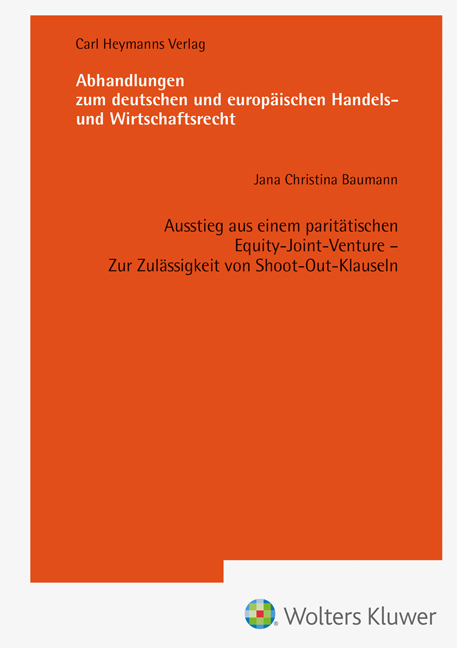 Cover: 9783452303493 | Ausstieg aus einem paritätischen Equity-Joint-Venture - Zur...