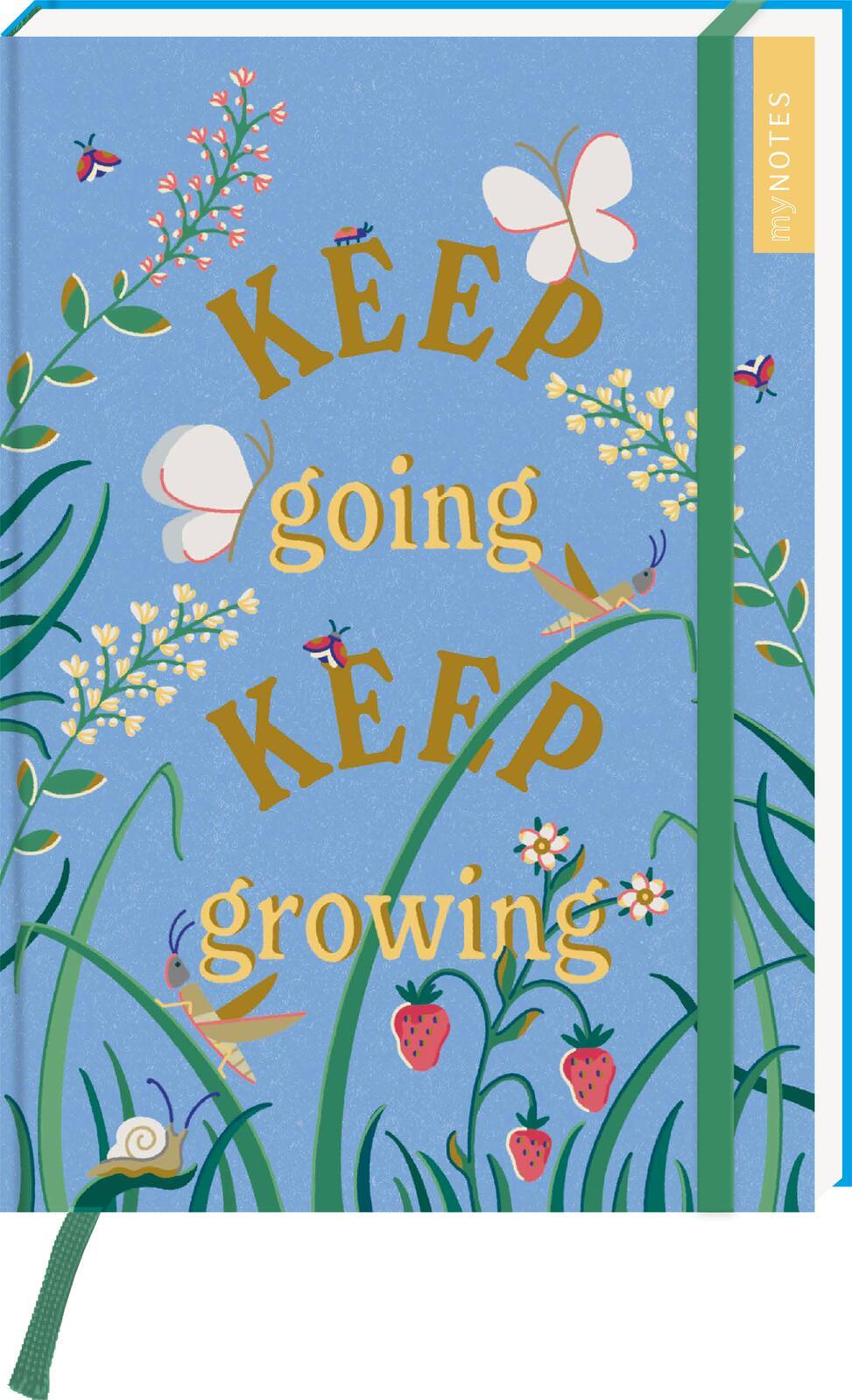 Cover: 4014489136613 | myNOTES Papeterie: Notizbuch A5 Cottage Style: Keep going keep growing