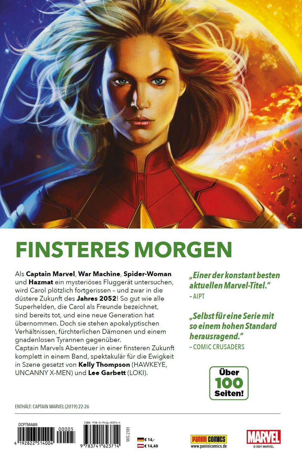 Rückseite: 9783741623714 | Captain Marvel - Neustart | Bd. 5: Düstere Zukunft | Thompson (u. a.)