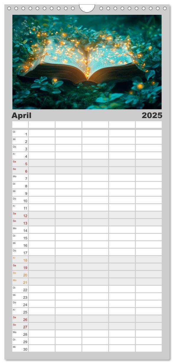 Bild: 9783457192757 | Familienplaner 2025 - FABELWESEN Märchenhafte Träume mit 5 Spalten...