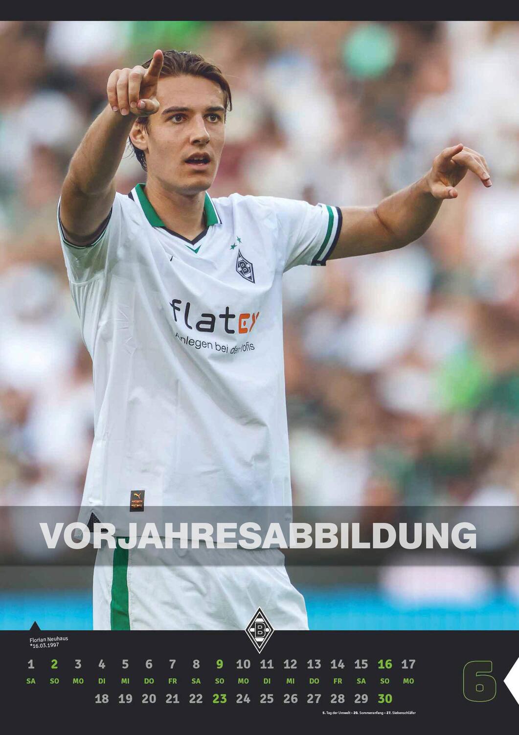 Bild: 4002725994394 | Borussia Mönchengladbach 2025 - Fußball-Kalender - Wand-Kalender -...