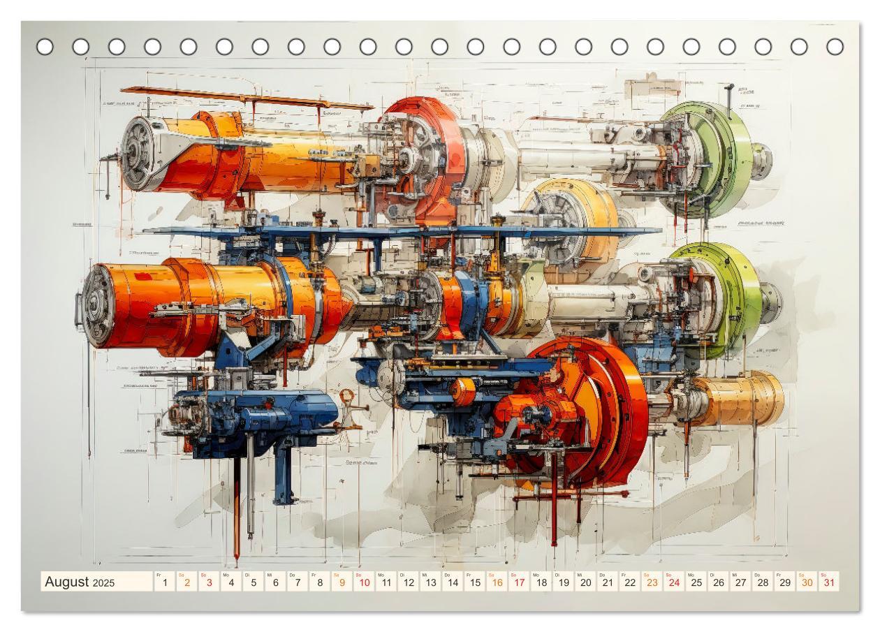 Bild: 9783383878213 | Maschinen Zukunft Kunst (Tischkalender 2025 DIN A5 quer), CALVENDO...