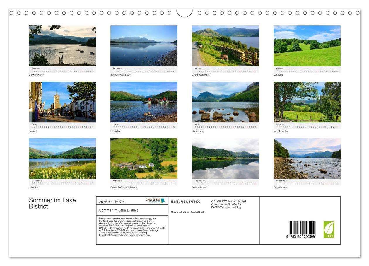 Bild: 9783435756599 | Sommer im Lake District (Wandkalender 2025 DIN A3 quer), CALVENDO...