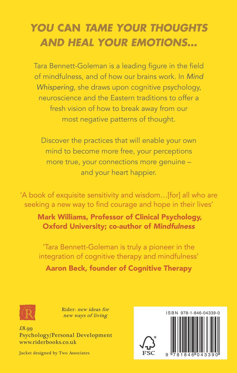 Rückseite: 9781846043390 | Mind Whispering | Tara Bennett-Goleman | Taschenbuch | Englisch | 2014