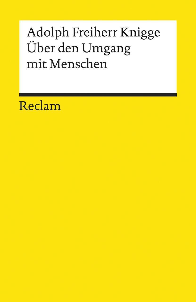 Cover: 9783150011386 | Über den Umgang mit Menschen | Reclams Universal-Bibliothek 1138