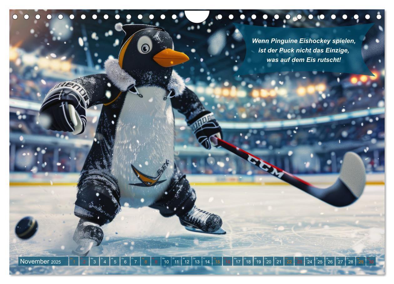 Bild: 9783457160633 | Der tierisch lustige Eishockey Kalender (Wandkalender 2025 DIN A4...