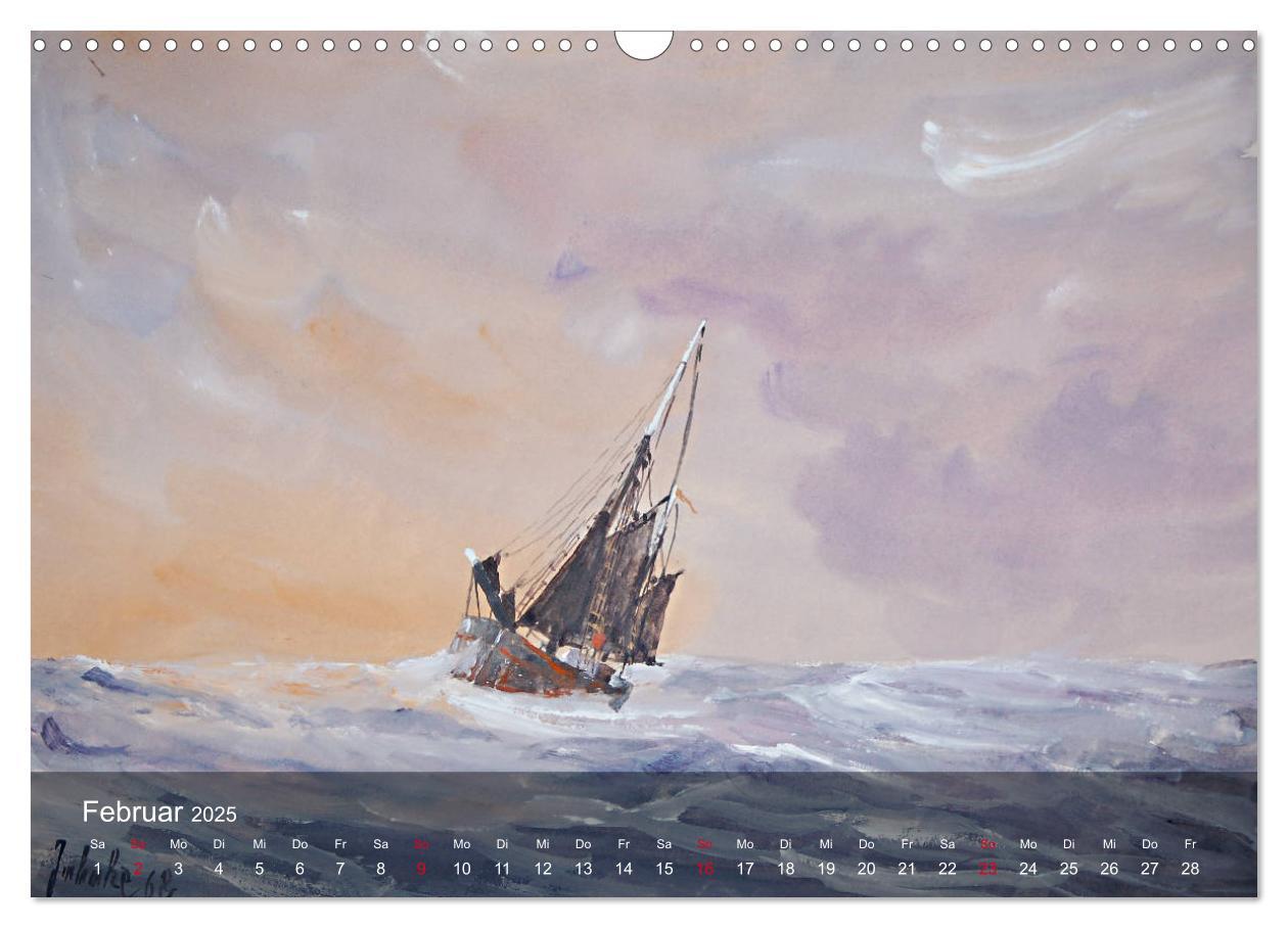 Bild: 9783435404858 | Segel am Horizont - Marinemaler Alfred Jahnke (Wandkalender 2025...