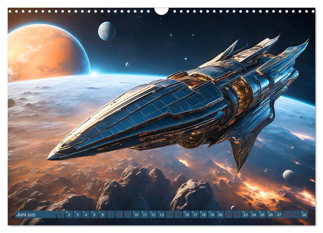 Bild: 9783383851155 | Alien Starships (Wandkalender 2025 DIN A3 quer), CALVENDO...