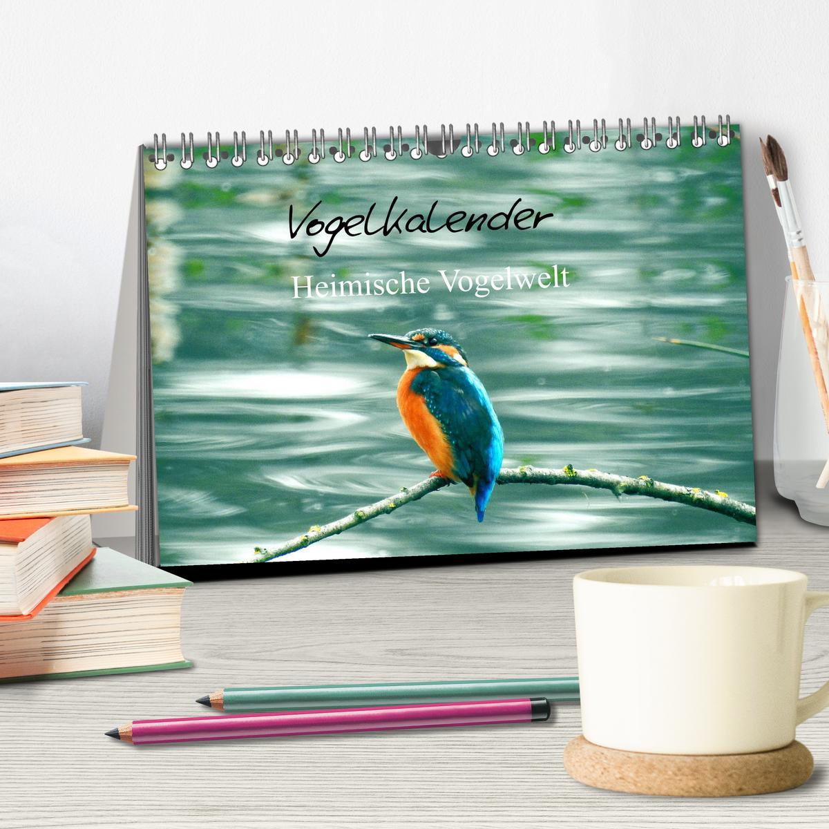 Bild: 9783435278893 | Vogelkalender (Tischkalender 2025 DIN A5 quer), CALVENDO...