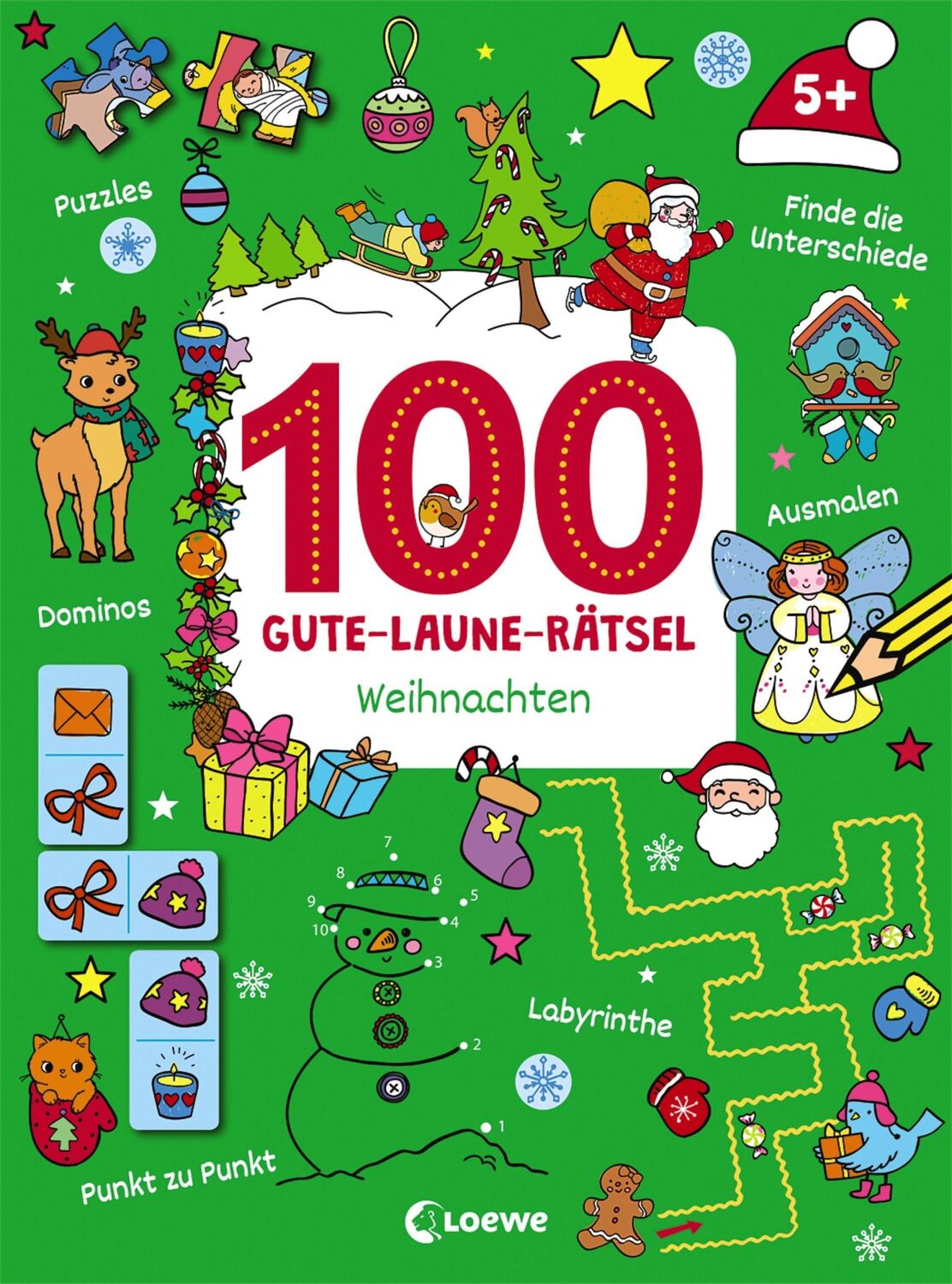 Cover: 9783743202276 | 100 Gute-Laune-Rätsel - Weihnachten | Loewe Lernen und Rätseln | Buch