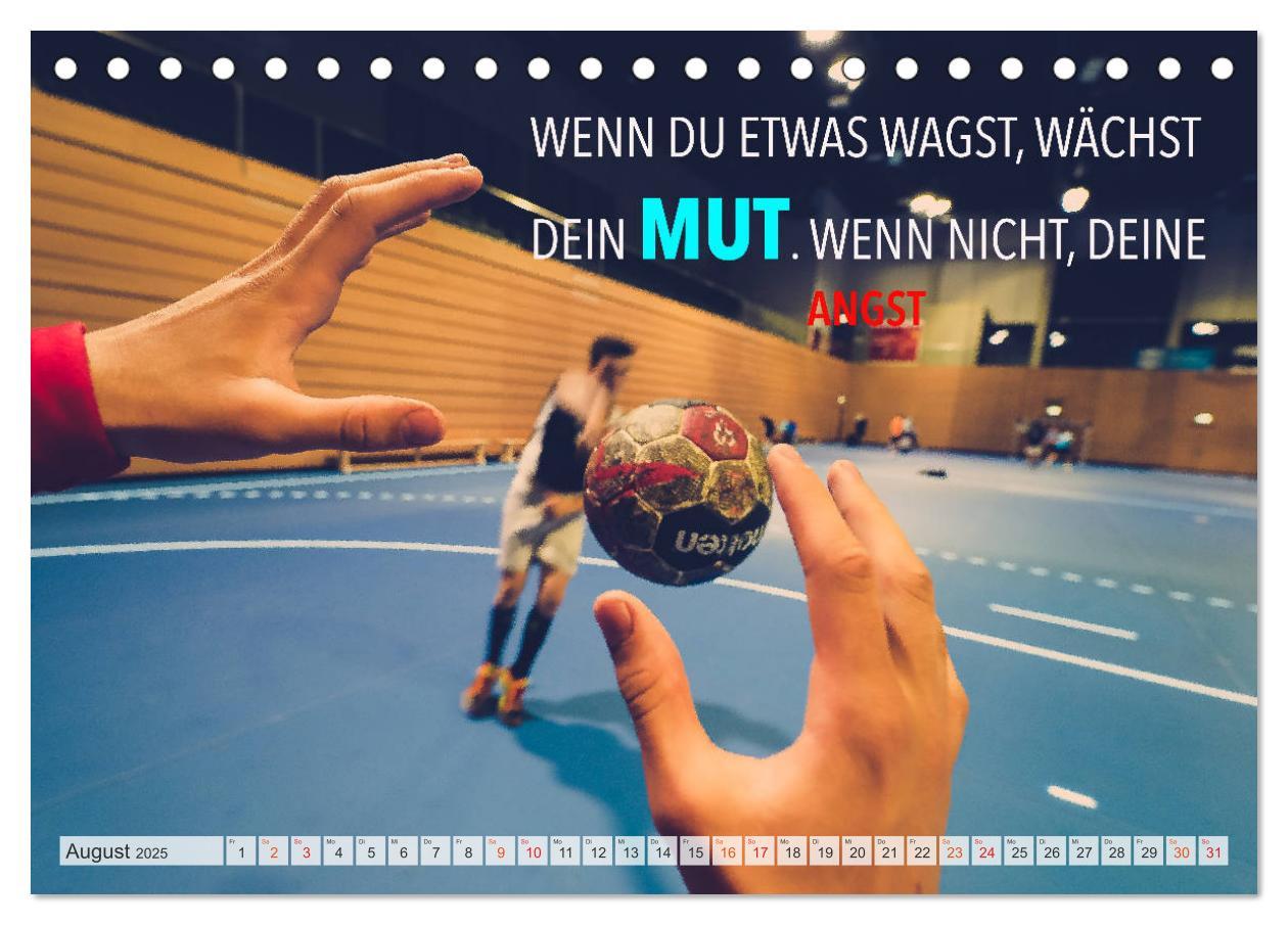 Bild: 9783435116492 | Positive Gedanken - Motivation und Handball (Tischkalender 2025 DIN...