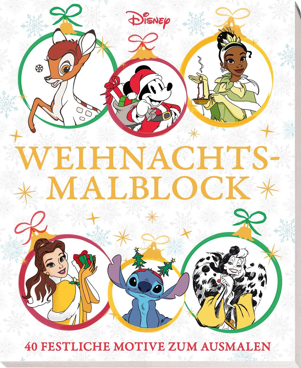 Cover: 9783833245169 | Disney: Weihnachtsmalblock: 40 festliche Motive zum Ausmalen | Disney