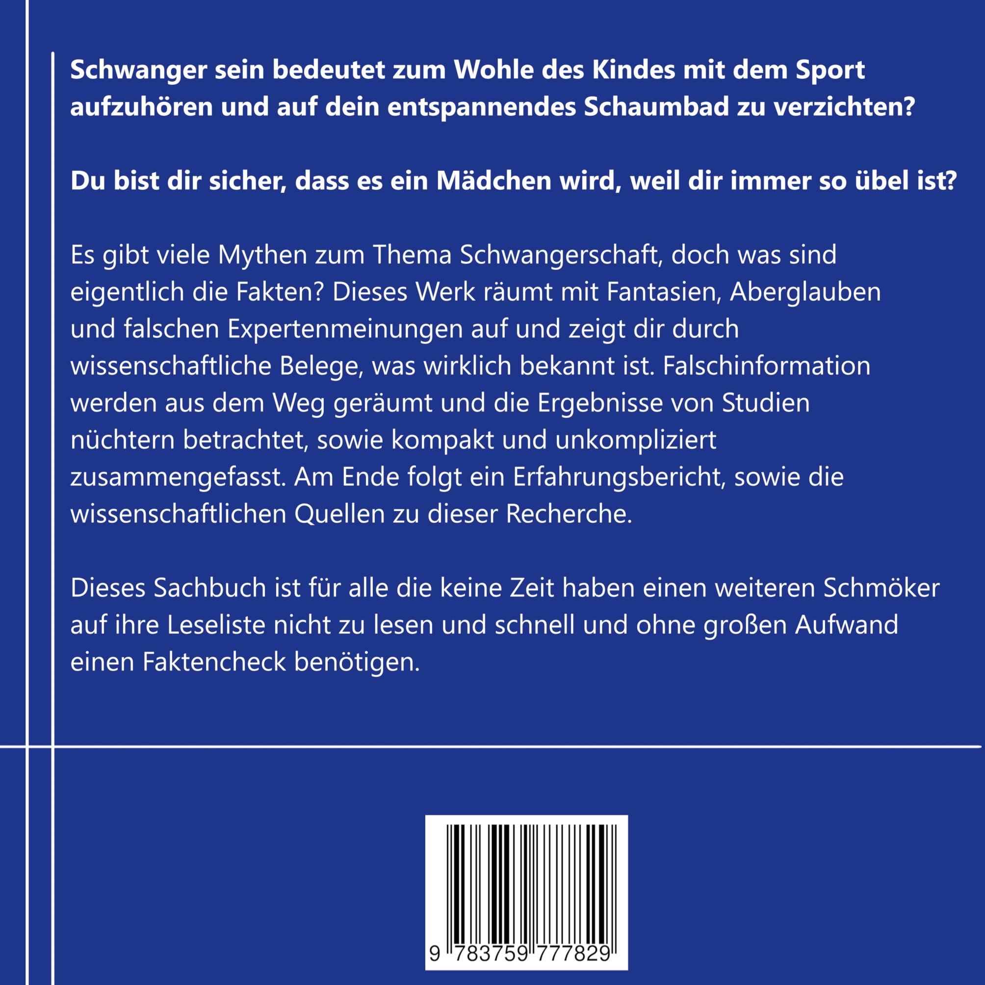 Rückseite: 9783759777829 | Mythen und Fakten in der Schwangerschaft | Helen Broich | Taschenbuch