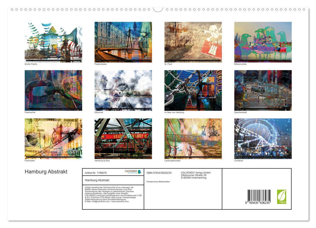 Bild: 9783435636235 | Hamburg Abstrakt (Wandkalender 2025 DIN A2 quer), CALVENDO...