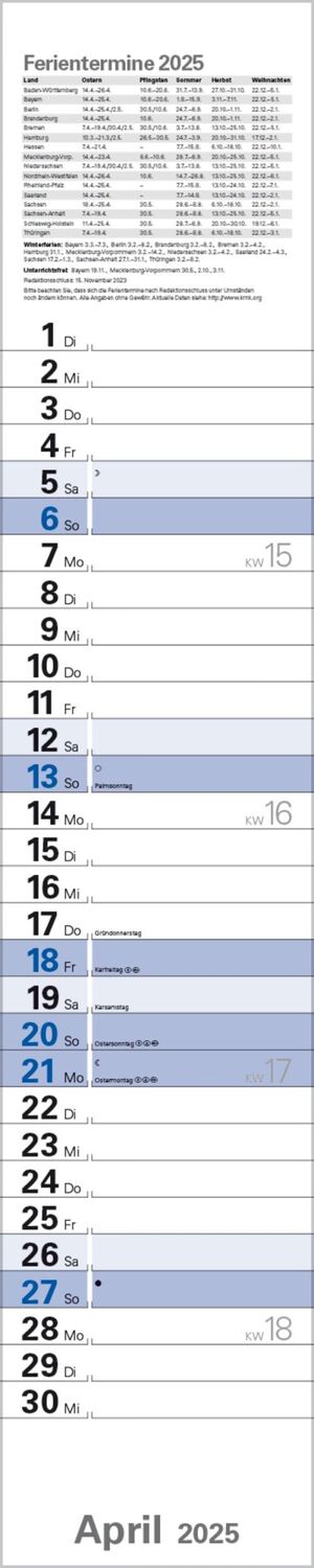 Bild: 9783731880608 | Planer Blau 2025 | Verlag Korsch | Kalender | Spiralbindung | 13 S.