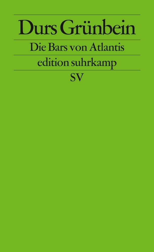 Cover: 9783518125984 | Die Bars von Atlantis | Eine Erkundung in vierzehn Tauchgängen | Buch